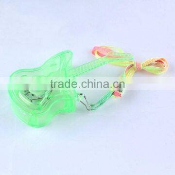 Led Plastic Transparent Guitar Necklace Flash Pendant Childrenpendant photo-3