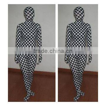 wholesale adult and kids lycra spandex Chessboard Checkered zentai costume
