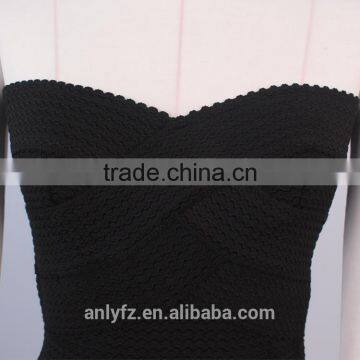 Anly Wholesale Women Hot Girls Strapless Lace High Fashion Latest Designs Sexy Tight Sleeveless Party Evening Bandage Dress