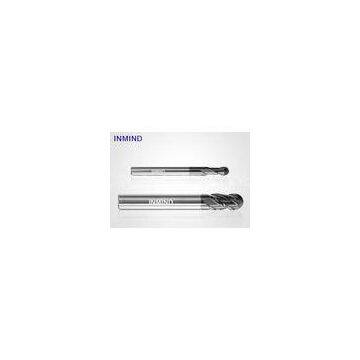 10 mm High Precision Ball Nose End Mill with HRC55 TiSiN Coating , 0.5 UM grain size