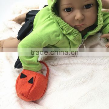 cheap black silicone reborn baby dolls alive doll