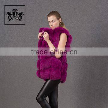 Hot Selling of Winter Warm Real Fox Fur Purple Women Vest photo-5