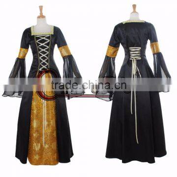 black Women's Medieval Gothic Witch Vampire Costume Dress custom made