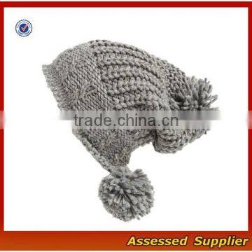 XJ01042/Knit Pompom Beanie Hat Made in China /cheap Knit Beanie Hat Wholesale photo-3