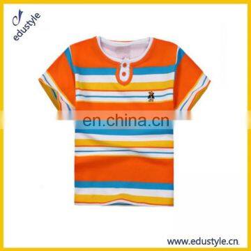 Wholesale Custom Embroideried Stripe Boys Fancy Shirts