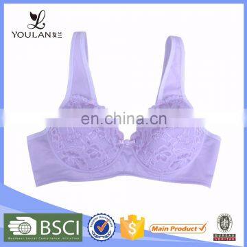 Top Grade Breathable Teen Purple Sexy Fashion Young Girl Bra Model