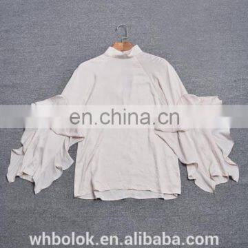 Factory wholesale fashionable chiffon blouse summer tops for women