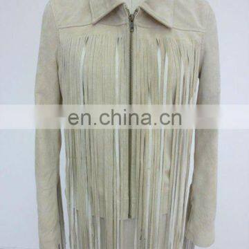 Ladies leisure tassel coat