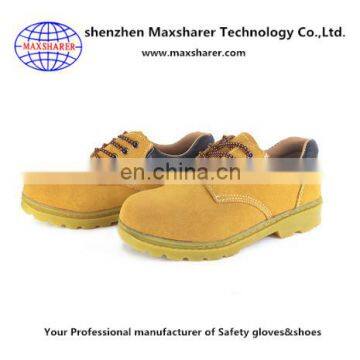 men's steel toe safety shoes Cow split leather safety shoes black steel safety shoes