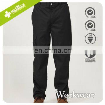 Black Elastic band Workwear Cargo Pants with Pockets