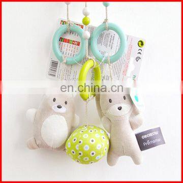 Lovely plush hanging toy for baby bed plush bear hanging toy for newborn