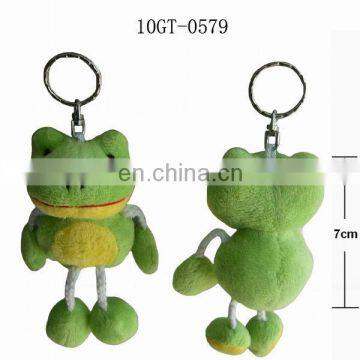 Lovely Plush frog Keychain key rings key holder with hanging leg