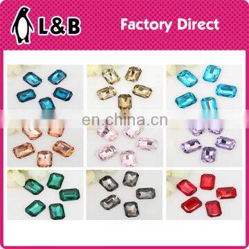 colorful popular decorative square rhinestone