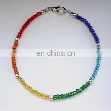 Colourful Rainbow Festival Friendship Bracelet Seed Bead