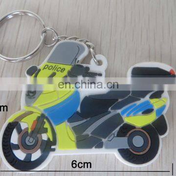 High Quality 3d Raised Logo Mini Moto Shaped Pvc Keychain photo-2
