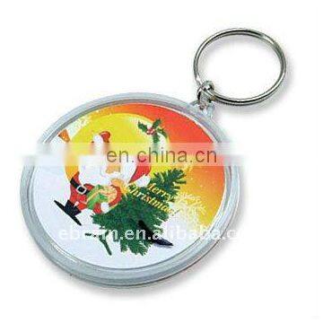 Merry Christmas Round Shaped Keychain