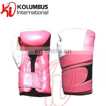 Pink/white boxing gloves, women collection boxing gloves in artificial leather