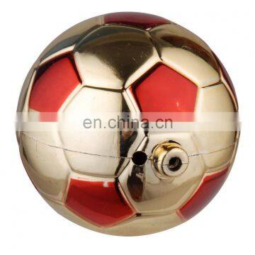 Colorful soccer ball gold plated award trophy