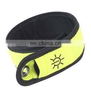 High Viz Reflective Green LED Slap Wrist Wrap Ankle Cycling Walking Running