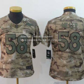 Denver Broncos #58 Miller Women Camo Jersey