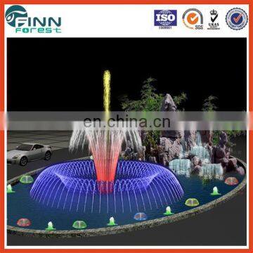 Large Hot Sale Popular Rock Garden Resin Dolphin Polyresine Decoration Fountain With LED Lights photo-4