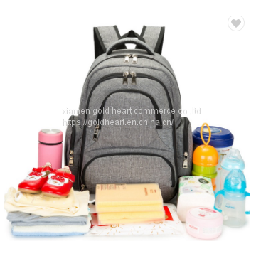 Custom Stylish Quilted Polyester 600d Changing Adult Baby Diaper Bag for Mother photo-3