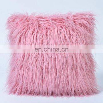 Home Decorative Plush Solid Color Throw Pillow Cover for Sofa photo-6
