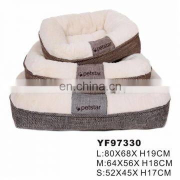 Factory Wholesale 2 Ways Use Coarse Warm Relax Linen Pet Bed photo-6