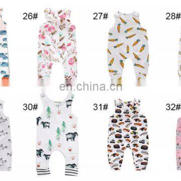 Baby Print Rompers 40+ Designs Boy Girls Cactus Forest Road Newborn Infant Baby Girls Boys Summer Clothes Jumpsuit Playsuits 3-1 photo-5