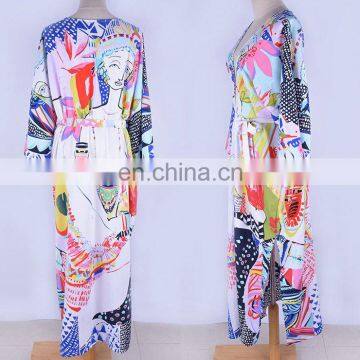 Print Cover up Beach Woman Pareo Beach Cover up Robe de Plage Bikini Cover up Saida de Praia Sarong Swimsuit Cover up Beachwear photo-5