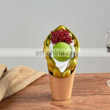 Simulation Food Egg Waffle Model Display Eggettes Puff Bubble Waffle Model Sample Dessert Display photo-3