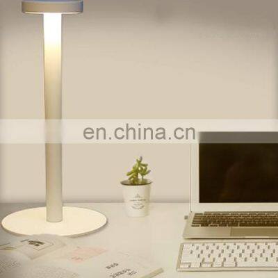 Battery operated reading work table lamp LED rechargeable restaurant cordless lamp