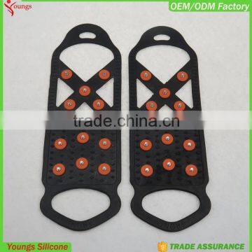 2016 eco-friendly anti-slip Over Shoe Studded Snow Grips Ice Grips Anti Slip Snow Shoes Crampons Cleats 11 studs