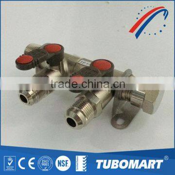 brass gas valve and gas manifold for gas pipe