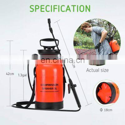5L Hand Held Garden Sprayer Pumpsprayers Agriculture Machinery Equipment Pressure Water Agriculture Sprayer
