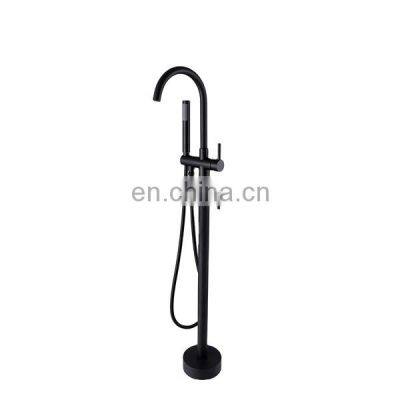 Chrome/Brush Nickel/White/Black Freestanding Floor Mounted Bathtub Faucet