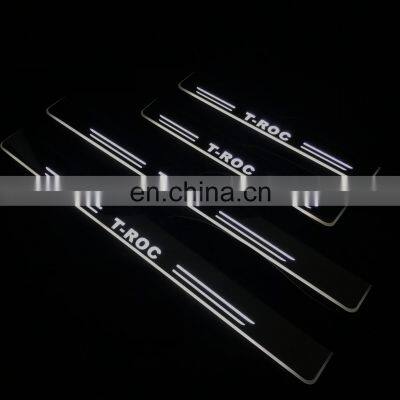 Led Door Sill Plate Strip for volkswagen t-roc Dynamic Sequential Style Welcome Light Pathway Accessories