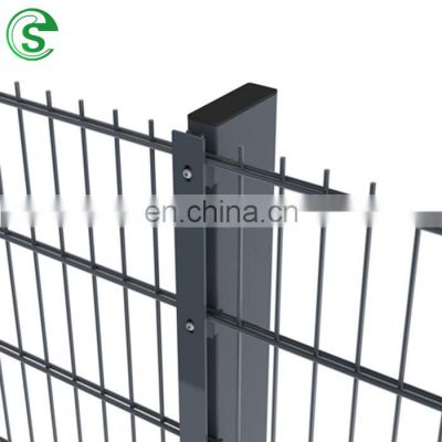 Most strongest double welded wire 2D mesh fence panel 868/656 twin bar wire fencing school used