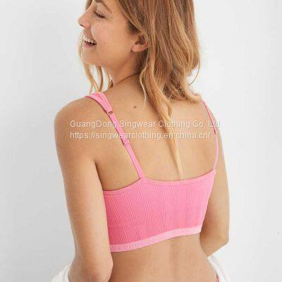 Ladies' Santoni Seamless Knit Quick Dry & Wicking Cross Back High Support Sports Bra. photo-3