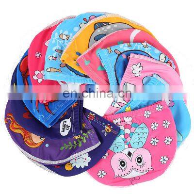 Factory Custom Cartoon Animal Children Swimming Cap Girls Boys Swimming hat Elastic kids pool Swimming Cap 1-10 Years Old