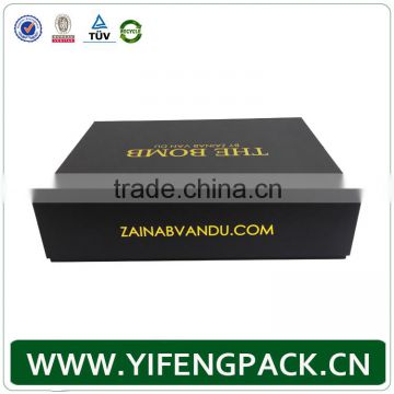 Customized matt black packaging paper gift corrugated box makers