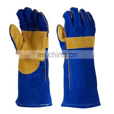 Blue Promotional Good Quality Safety Glove Mining Working Gloves Welding Gloves