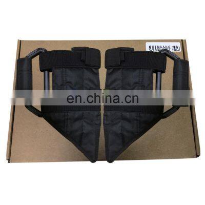 For Jeep JK for Wrangler 2007-2017 Hand Hold Fabric+Aluminum Alloy 2/4 Door Handle Cover Trim Accessories 07-17 photo-4