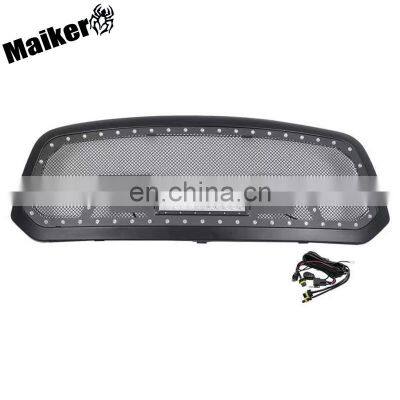 2013-2018  Front Grille With  LED  Light For Dodge Ram 1500 Mesh Grille  Accessories Maiker Off Road 4x4 Parts