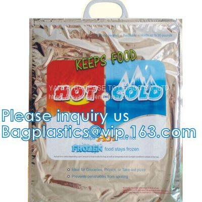 FREEZABLE LUNCH BAG, INSULATION ALUMINIUM FOIL BAG, THERMAL THERMO COOLER TOTE BAG, BENTO PICNIC photo-5