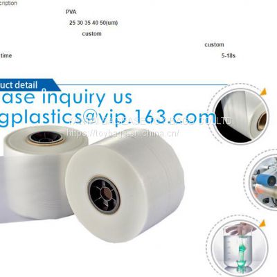 PVA Laundry Film Bags Clothes Washing Powder Capsules Marble Peel Off Film Water Soluble Seed Tape