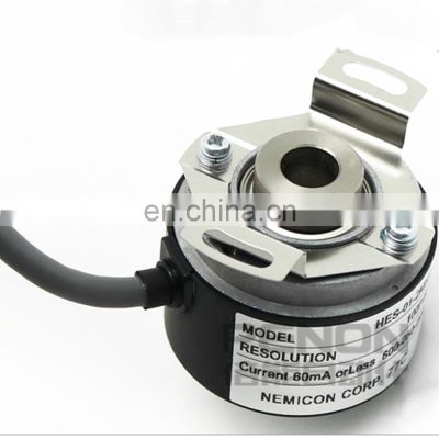 Mini half empty shaft incremental rotary encoder HES series HES-25-2MD 8mm hole diameter 25 pulse output