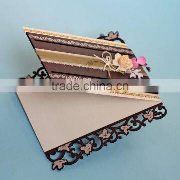 High Quality Fancy Luxury Laser Engrave Wedding Invitation Cards