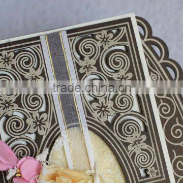 Classical Custom Wooden Laser Cut Wedding Invitation Card in Japanese photo-5