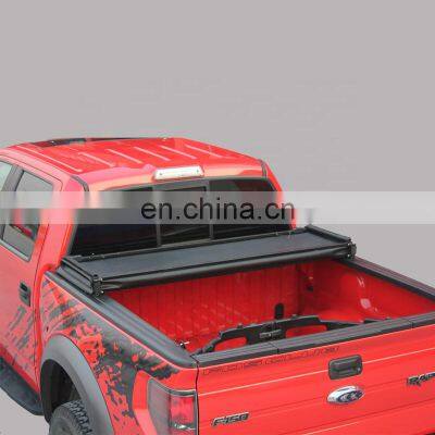 HFTM Soft Retractable Tonneau Cover Navara Price for Pickup Car Use With High Quality Soft Tri Fold Type Bed Storage Tonneau photo-3